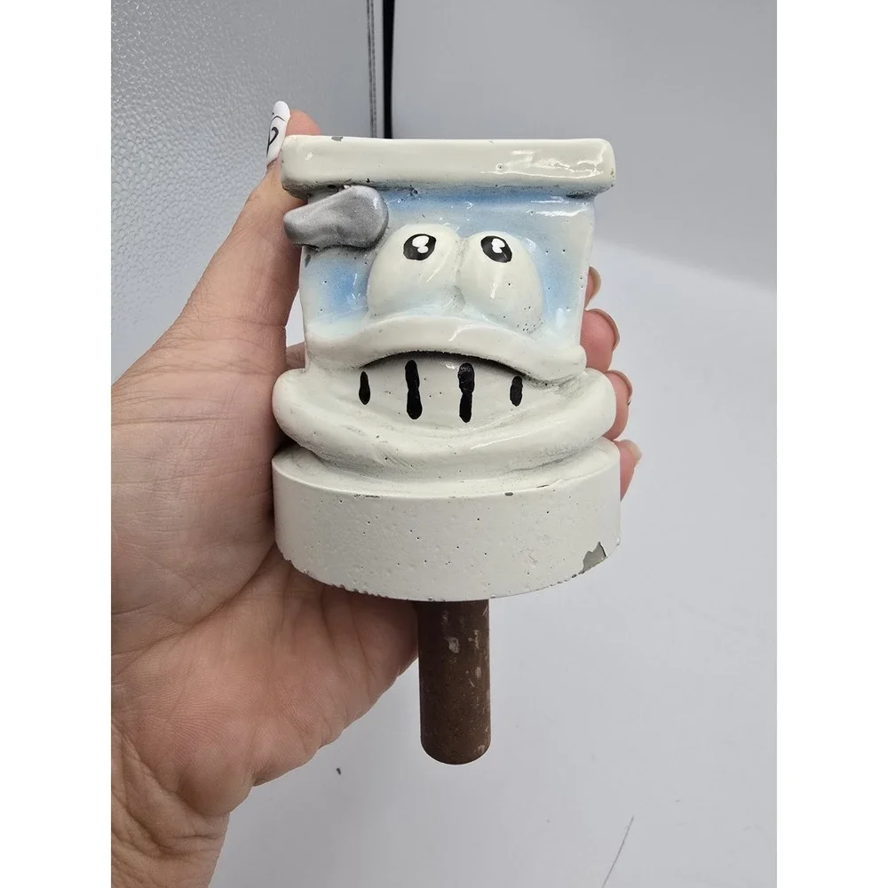 Vintage Cartoon Arcade Character Head‎ Folk Art Carnival Game Prop Whack A Mole